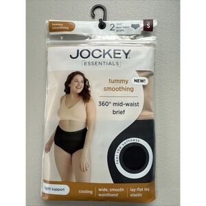 Jockey Women's‎ SMALL Tummy Smoothing 360 Mid-Waist Briefs 2 PACK